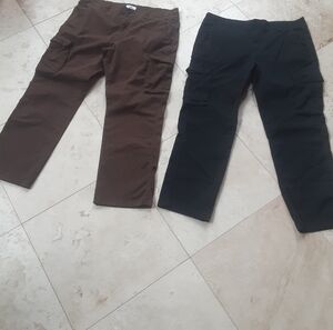 Bundle Of 2 Goodfellow & Co Cargo Pants,Cotton Twill, 6 Pockets, Gently Pre-Worn